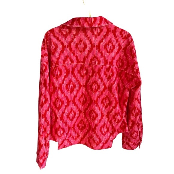 Savanna Jane NWT Aztec think pink red and pink spring jacket. Size Large - Picture 3 of 8